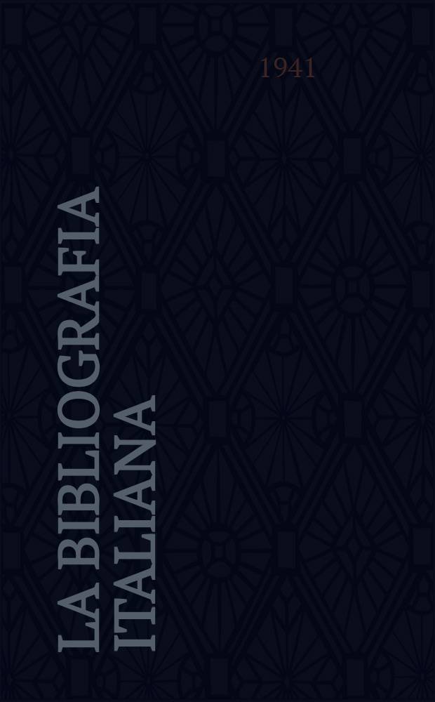 La Bibliografia italiana