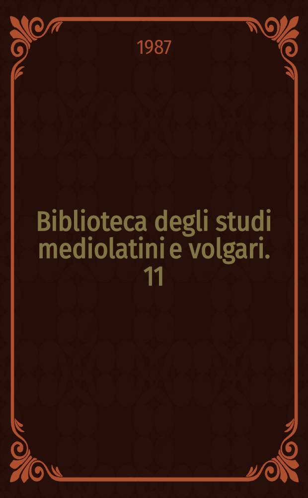 Biblioteca degli studi mediolatini e volgari. 11 : Concordanze delle biografie trovadori che