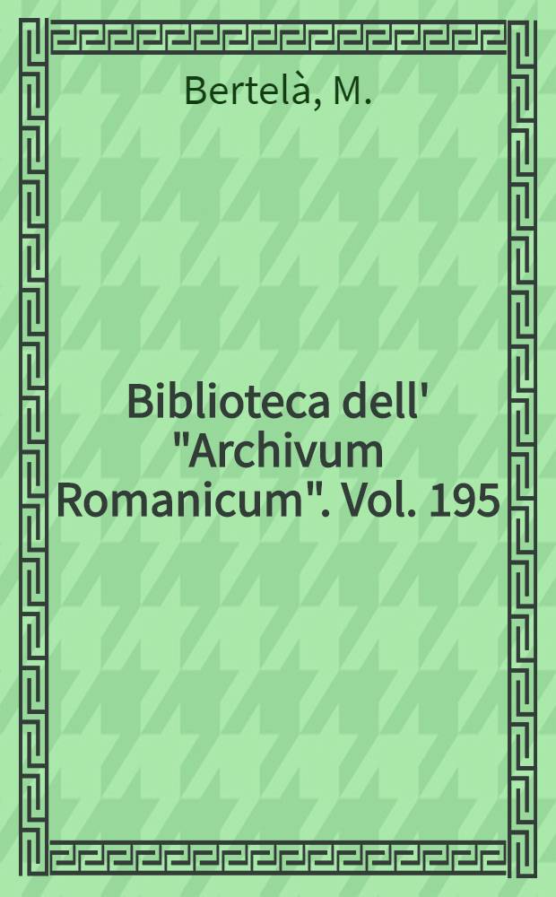 Biblioteca dell' "Archivum Romanicum". Vol. 195 : Stendhal et l'autre