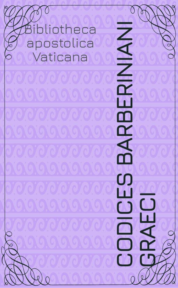 Codices Barberiniani Graeci