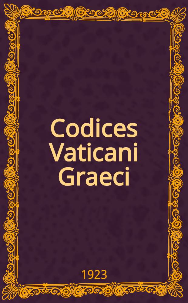 Codices Vaticani Graeci
