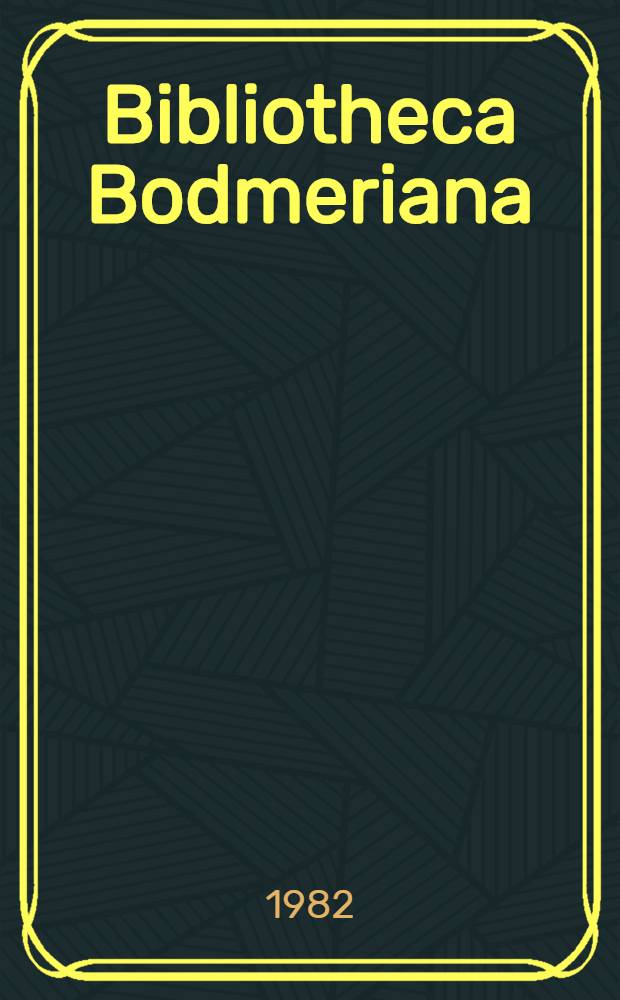 Bibliotheca Bodmeriana : Catalogues. 5 : Manuscrits latins de la Bodmeriana