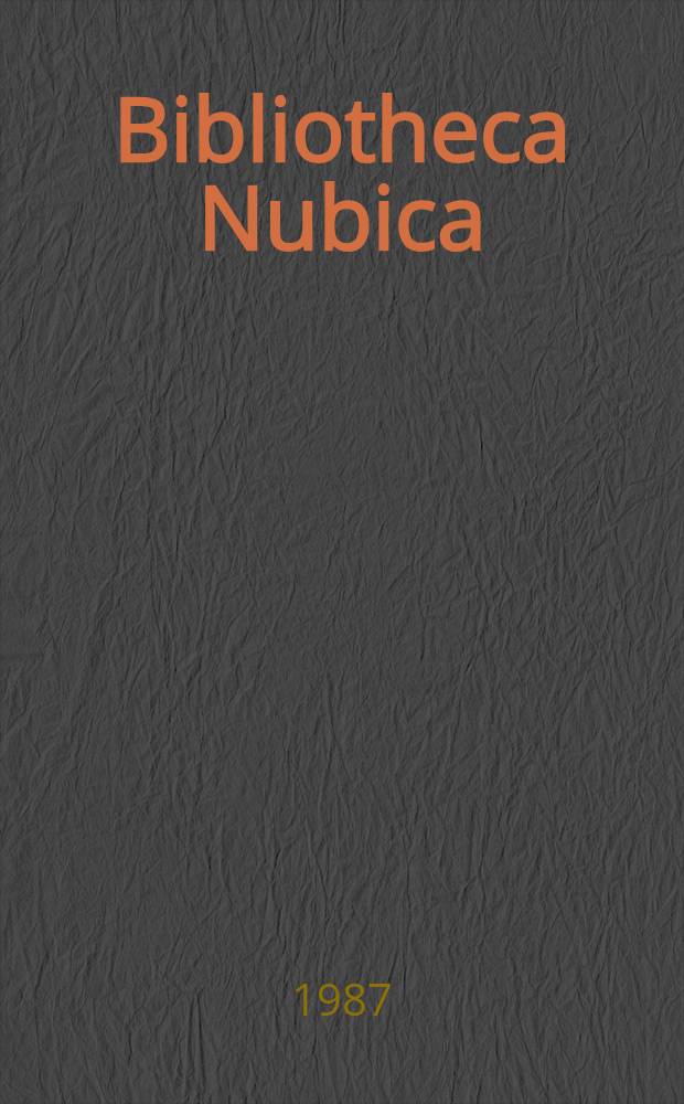 Bibliotheca Nubica
