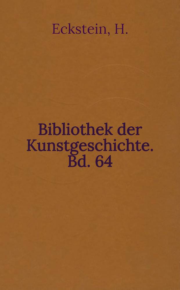Bibliothek der Kunstgeschichte. Bd. 64 : Griechische strengrotfigurige Vasenmalerei
