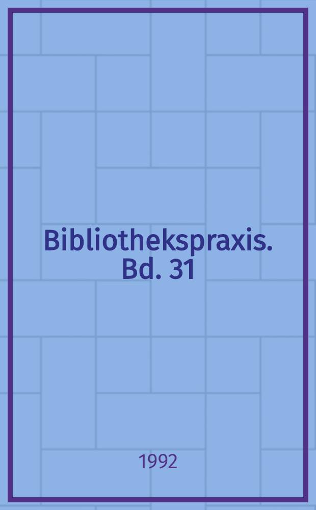 Bibliothekspraxis. Bd. 31 : Retrospective cataloguing in Europe