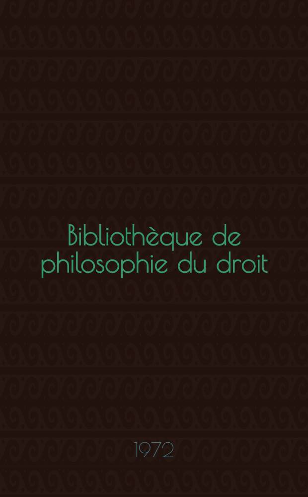 Bibliothèque de philosophie du droit