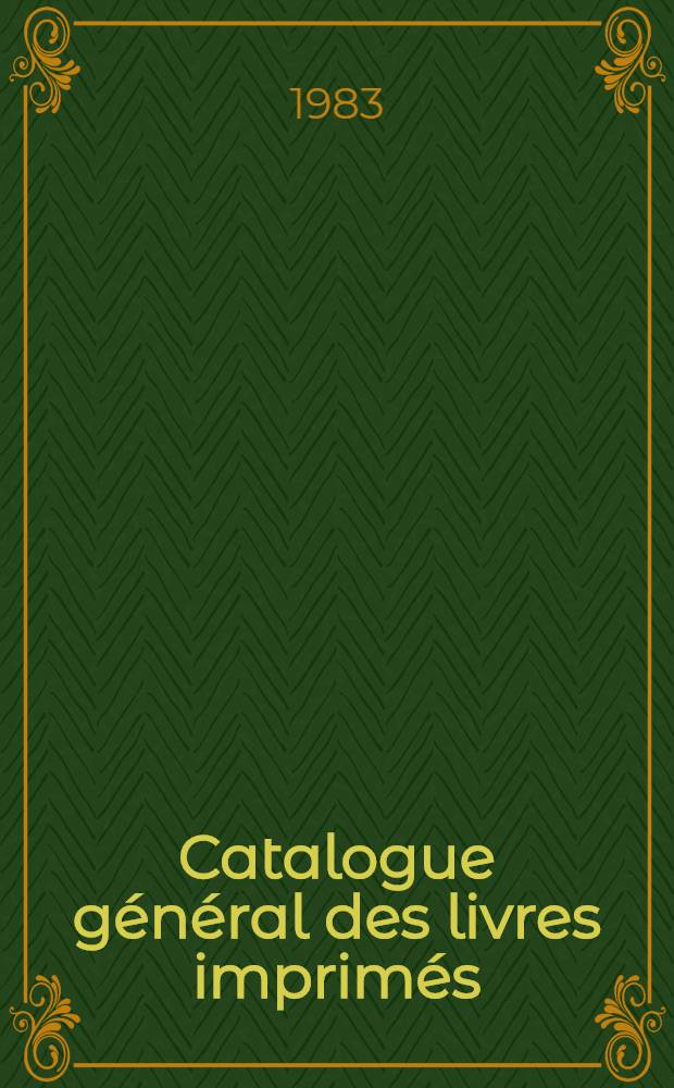 Catalogue g&eacute;n&eacute;ral des livres imprim&eacute;s : Auteurs, collectivit&eacute;s-auteurs, anonymes, 1970-1979 S&eacute;r. en caract&egrave;res non latins. T. 1 : Caract&egrave;res cyrilliques