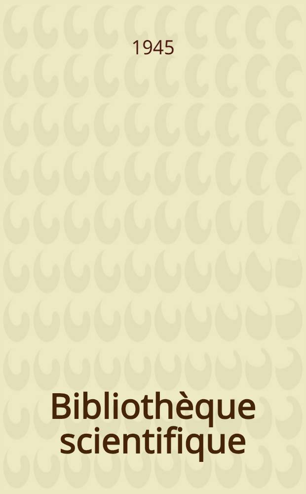Bibliothèque scientifique
