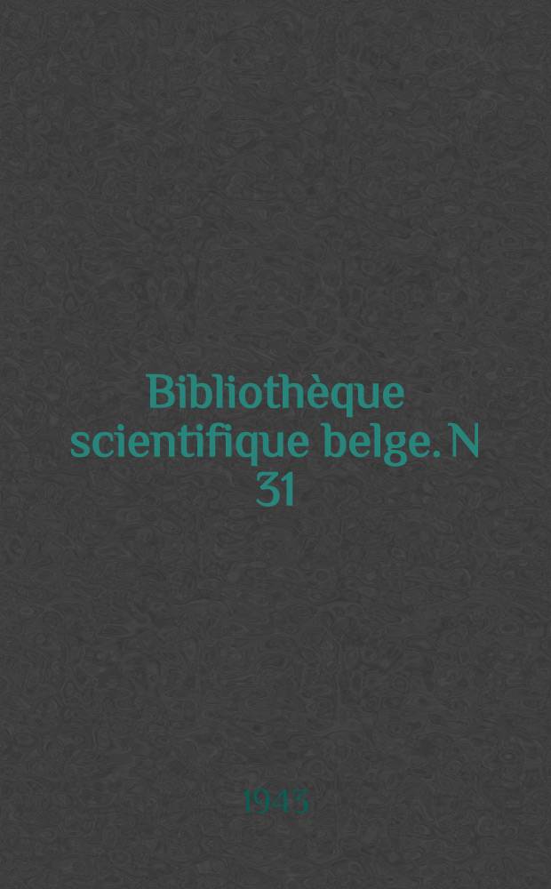 Bibliothèque scientifique belge. N 31 : Les Constructions hyperstatiques