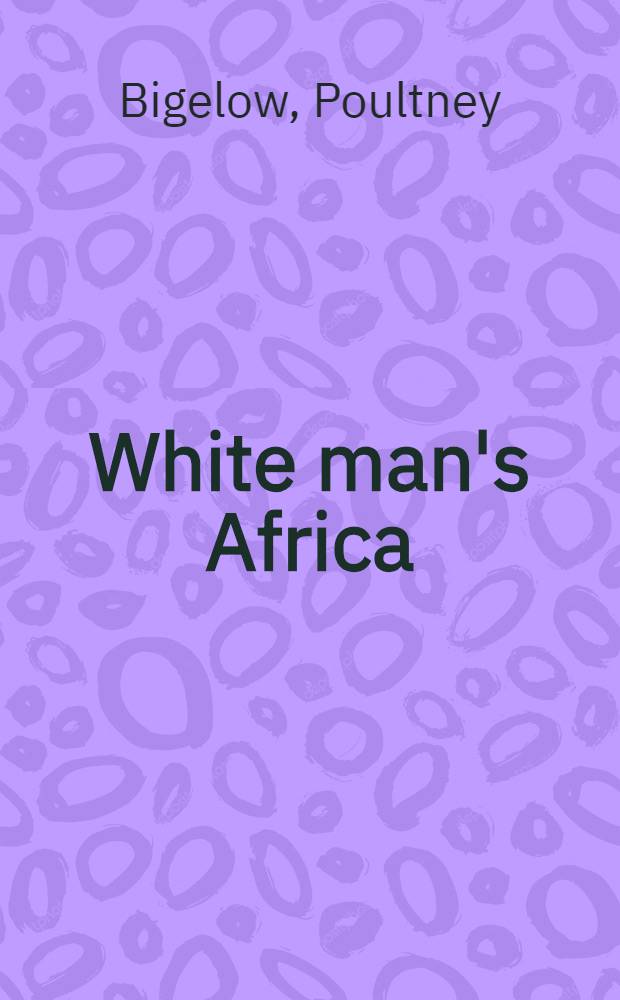 White man's Africa