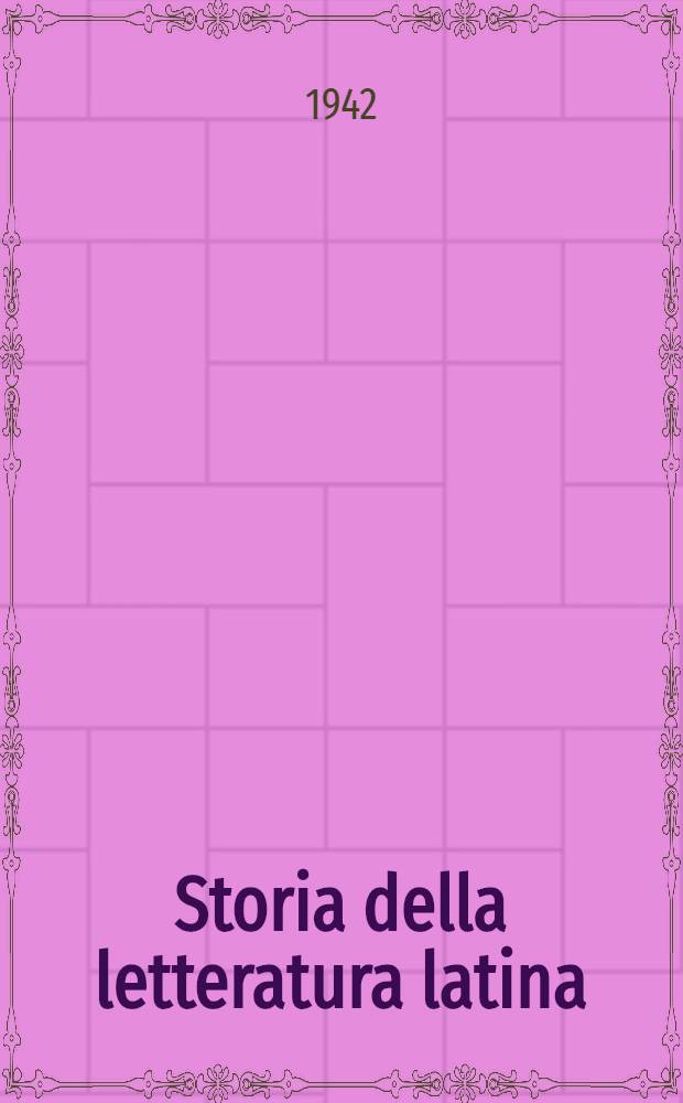 Storia della letteratura latina