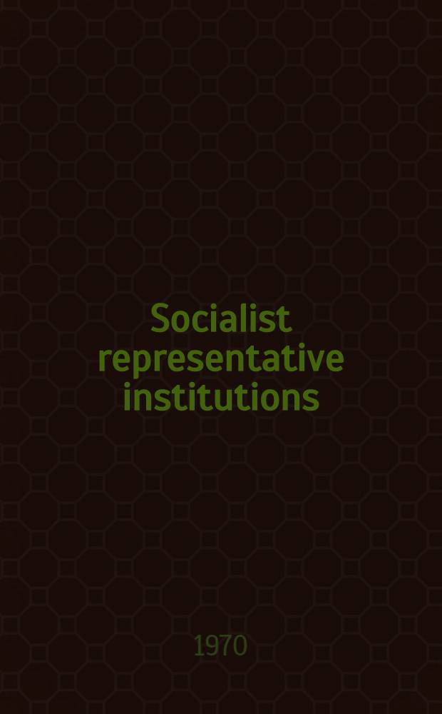 Socialist representative institutions
