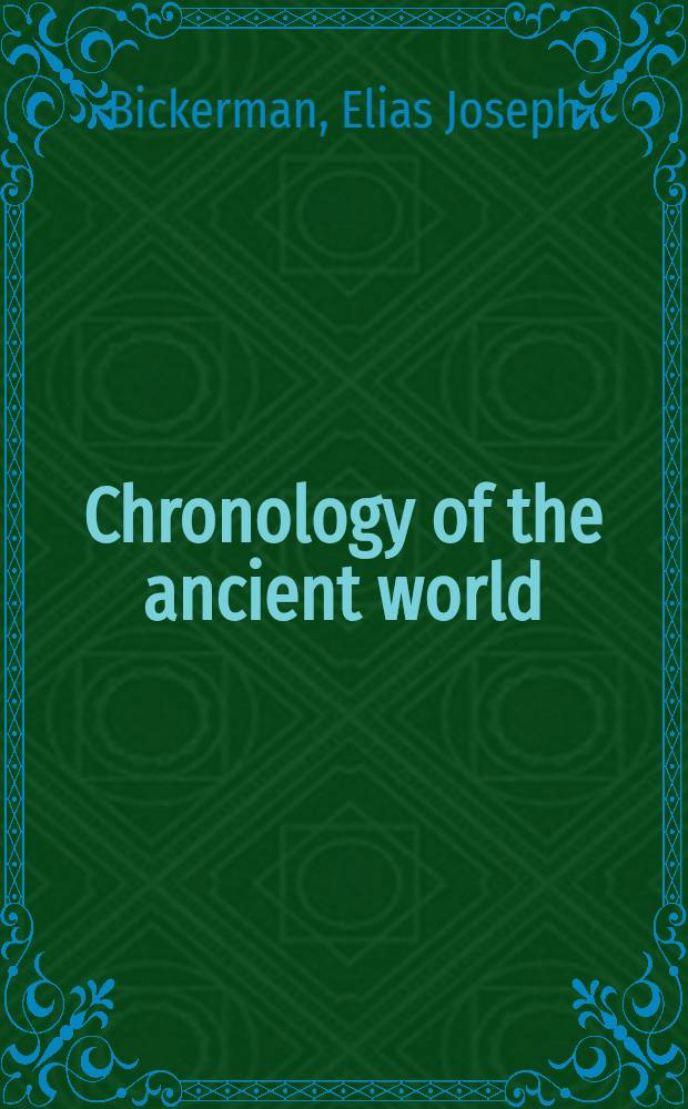 Chronology of the ancient world