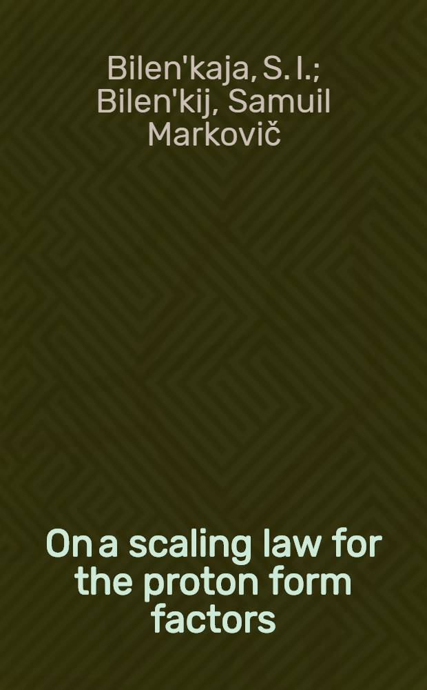 On a scaling law for the proton form factors
