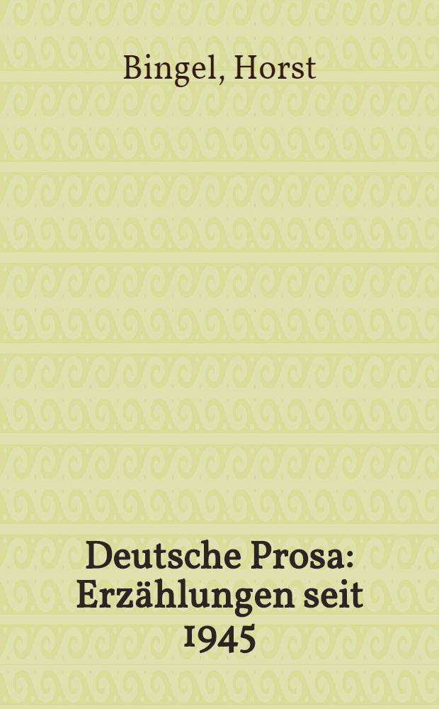Deutsche Prosa : Erzählungen seit 1945 : Anthologie