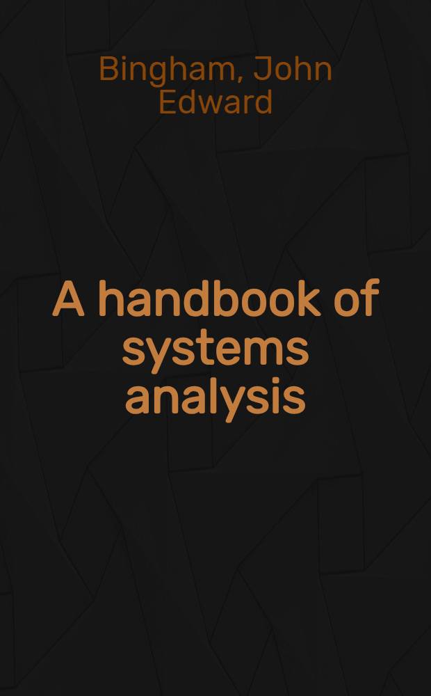 A handbook of systems analysis