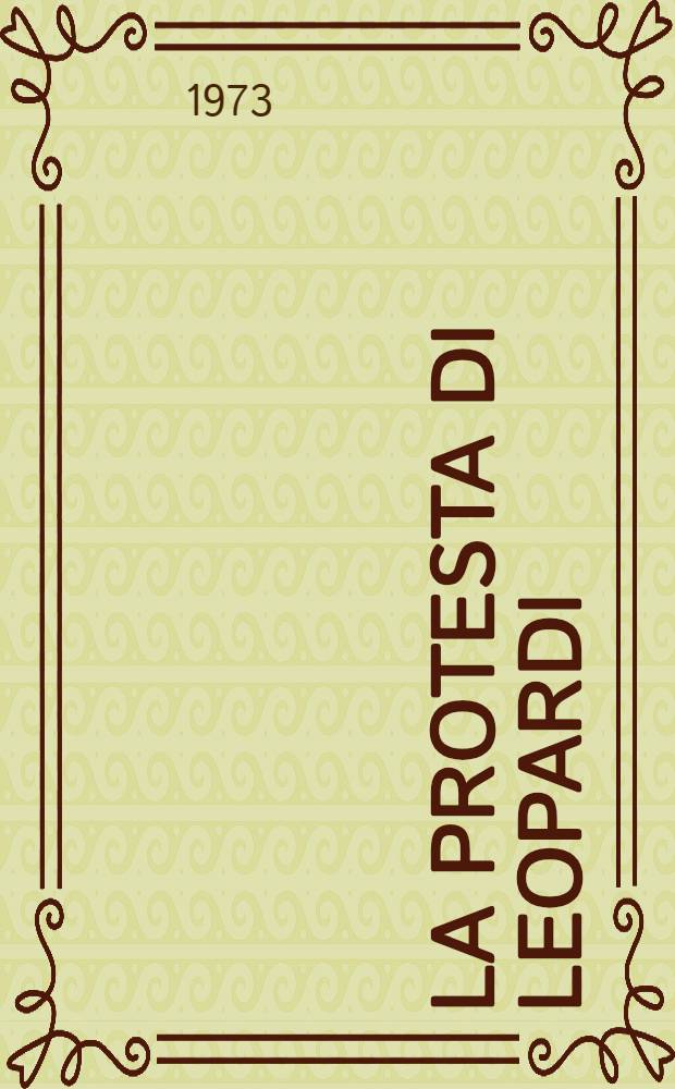 La protesta di Leopardi