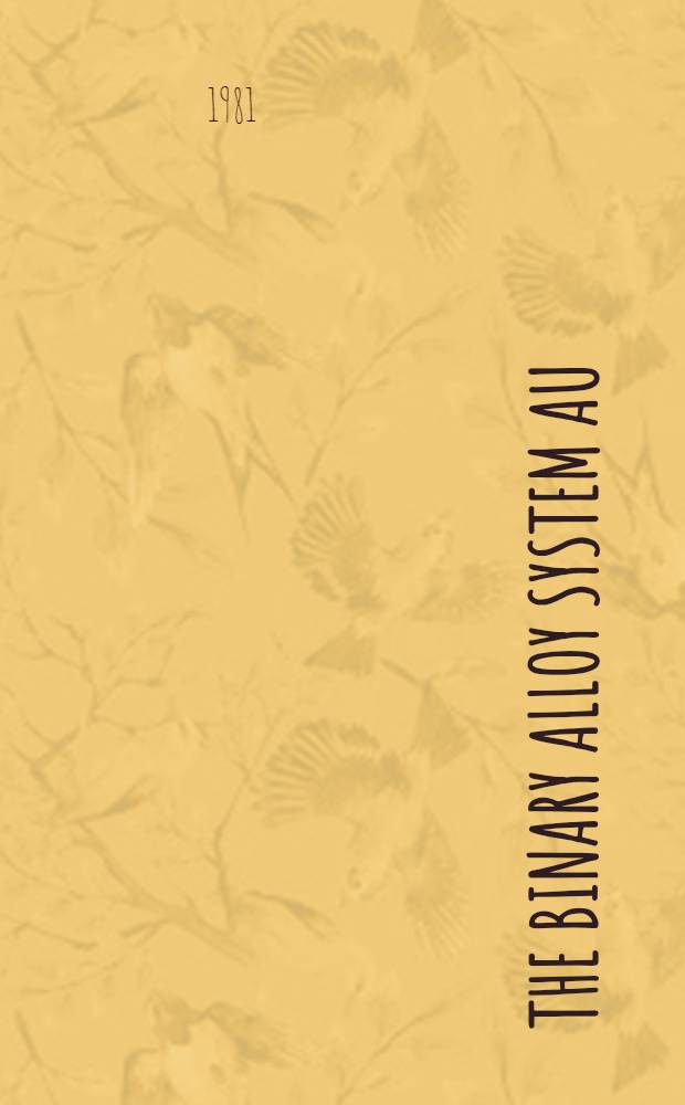 The binary alloy system Au/Pd : A sims study : Arbeitsber