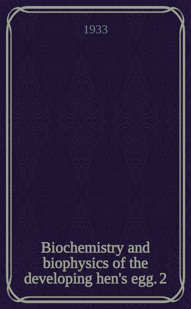 Biochemistry and biophysics of the developing hen's egg. 2 : Influence of composition of air