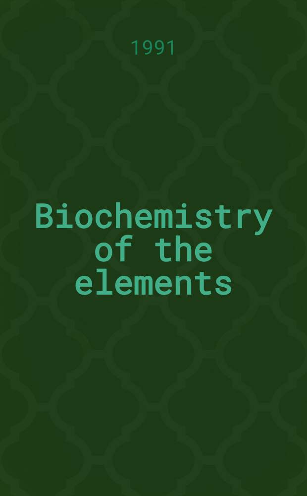 Biochemistry of the elements
