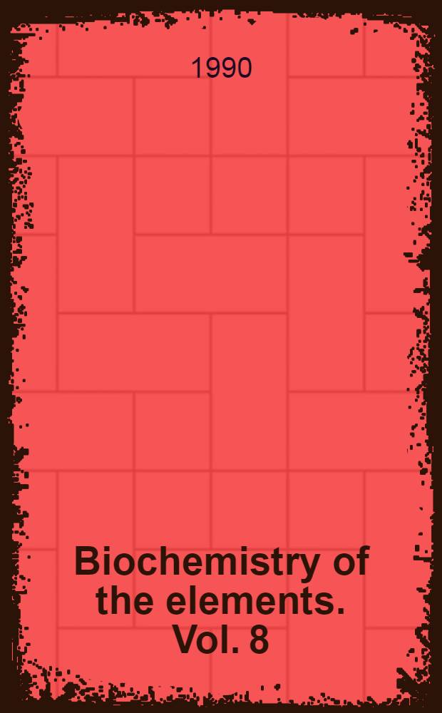 Biochemistry of the elements. Vol. 8 : Biochemistry of the lanthanides