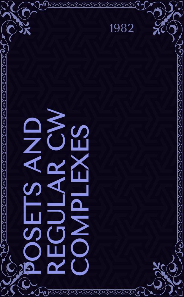 Posets and regular CW complexes