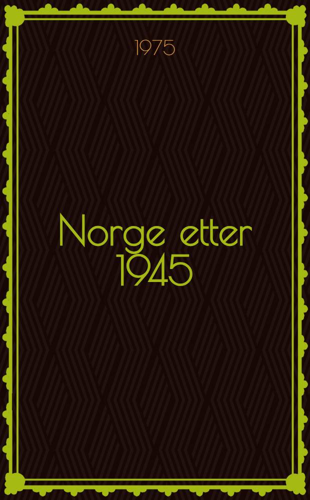 Norge etter 1945
