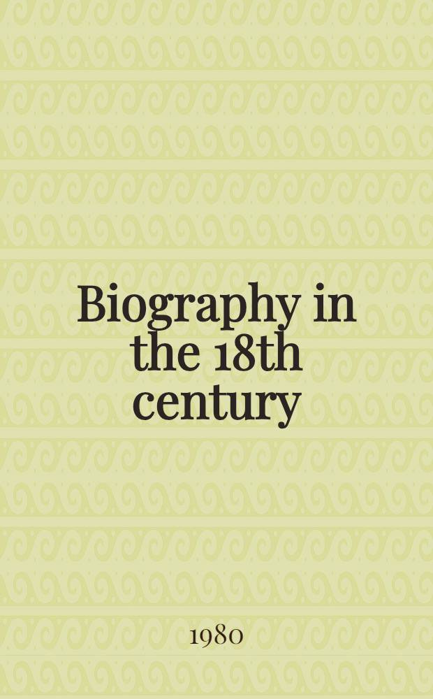 Biography in the 18th century