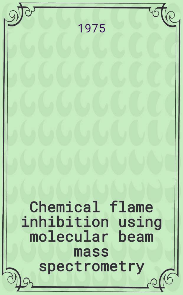 Chemical flame inhibition using molecular beam mass spectrometry : Reaction rates and mechanisms in a 0, 3 percent CF₃Br inhibited methane flame