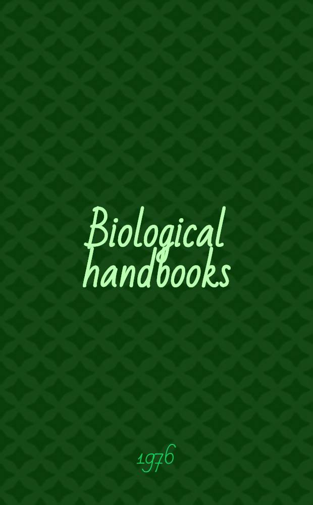 Biological handbooks