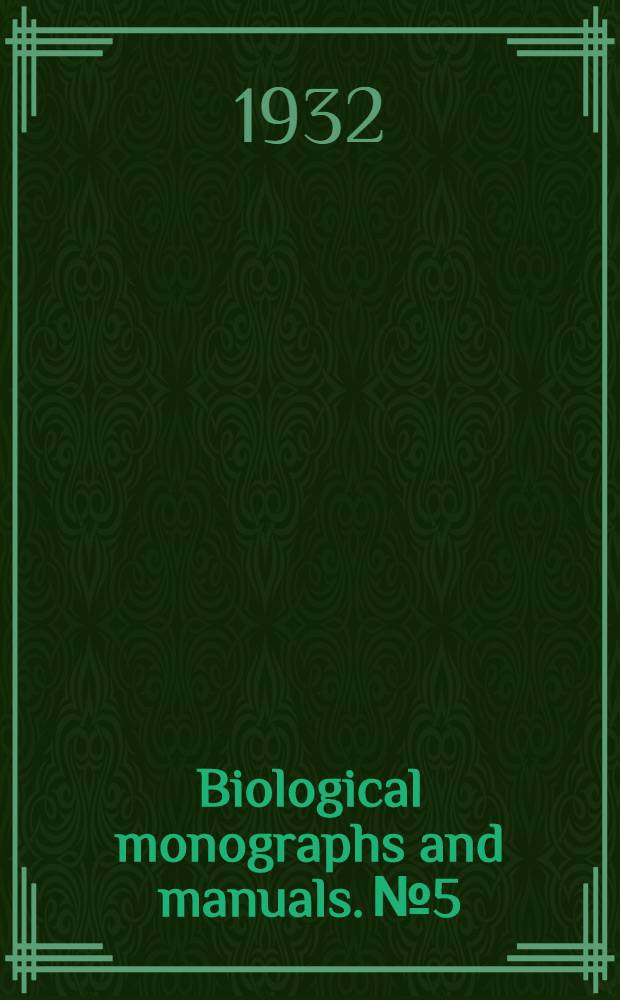 Biological monographs and manuals. № 5 : Statistical methods for research workers