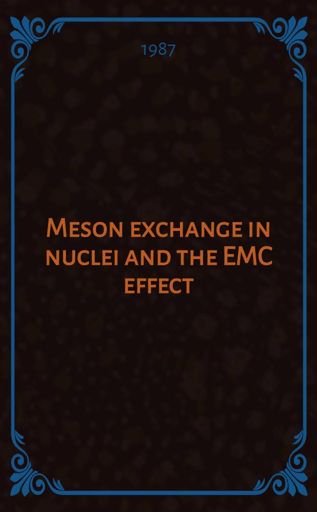 Meson exchange in nuclei and the EMC effect