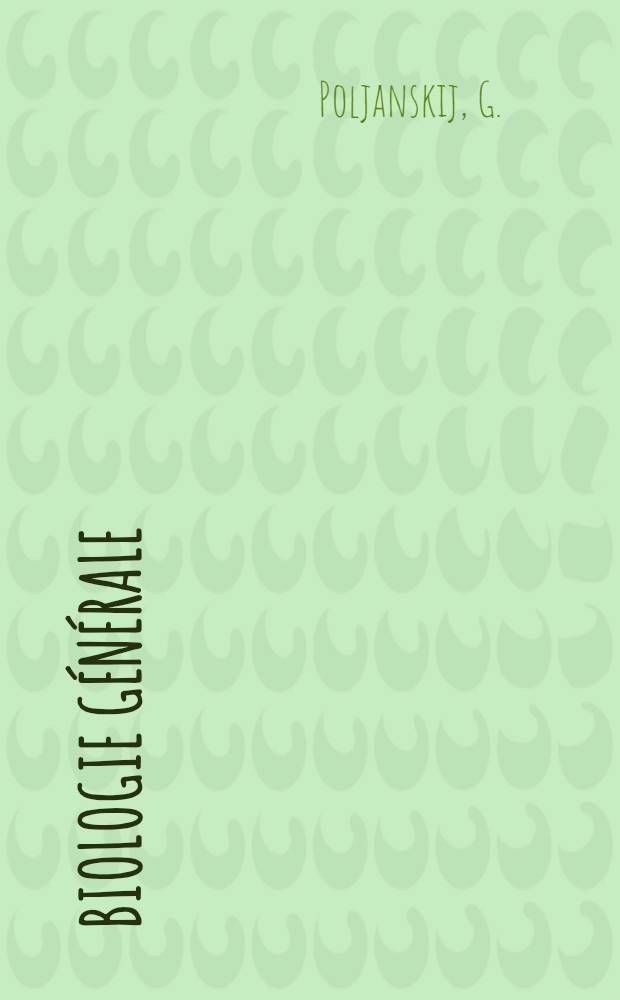 Biologie générale