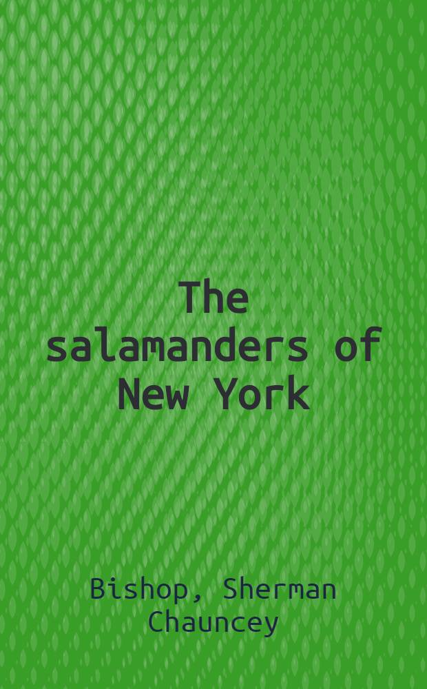 The salamanders of New York