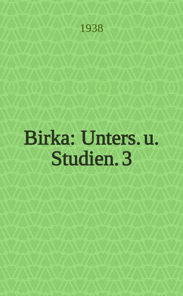 Birka : [Unters. u. Studien]. 3 : Die Textilfunde aus den Gräbern