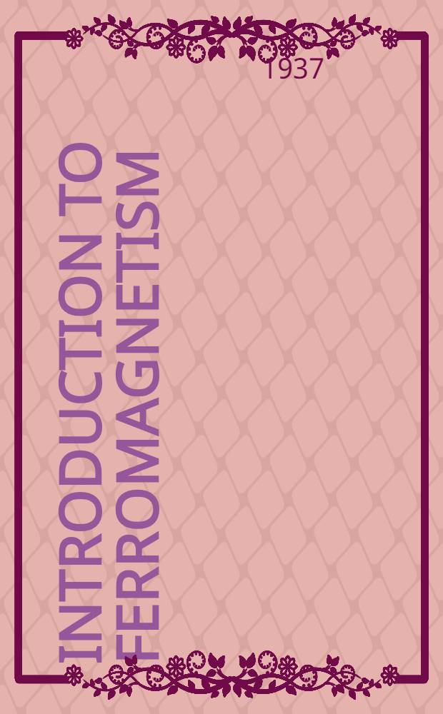 Introduction to ferromagnetism