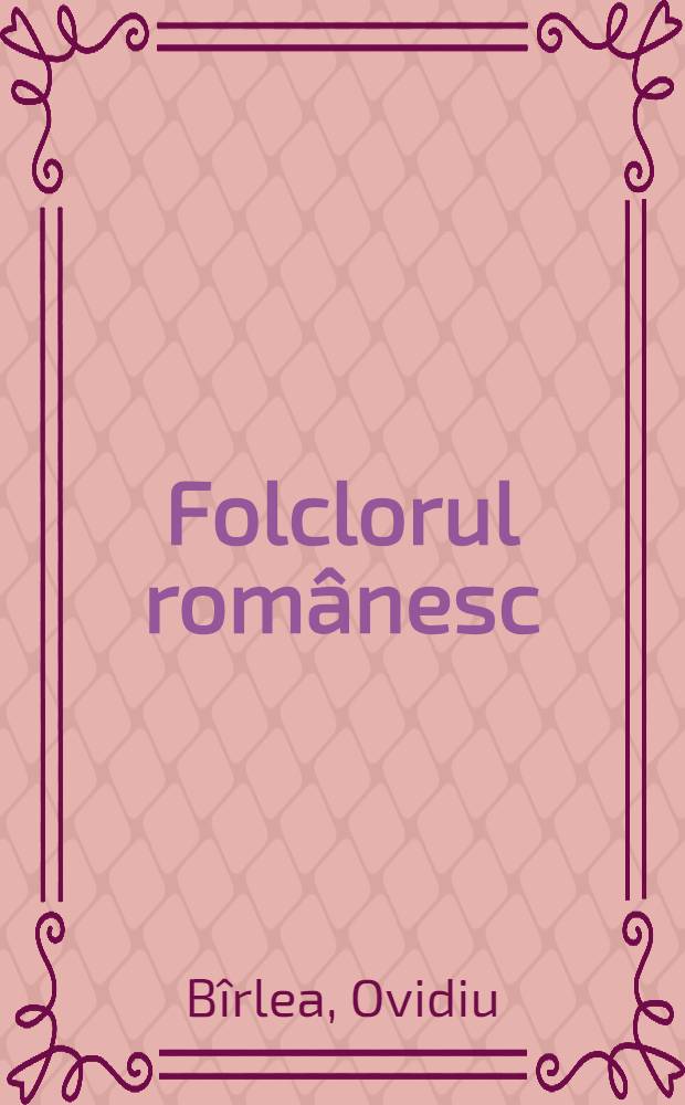 Folclorul românesc
