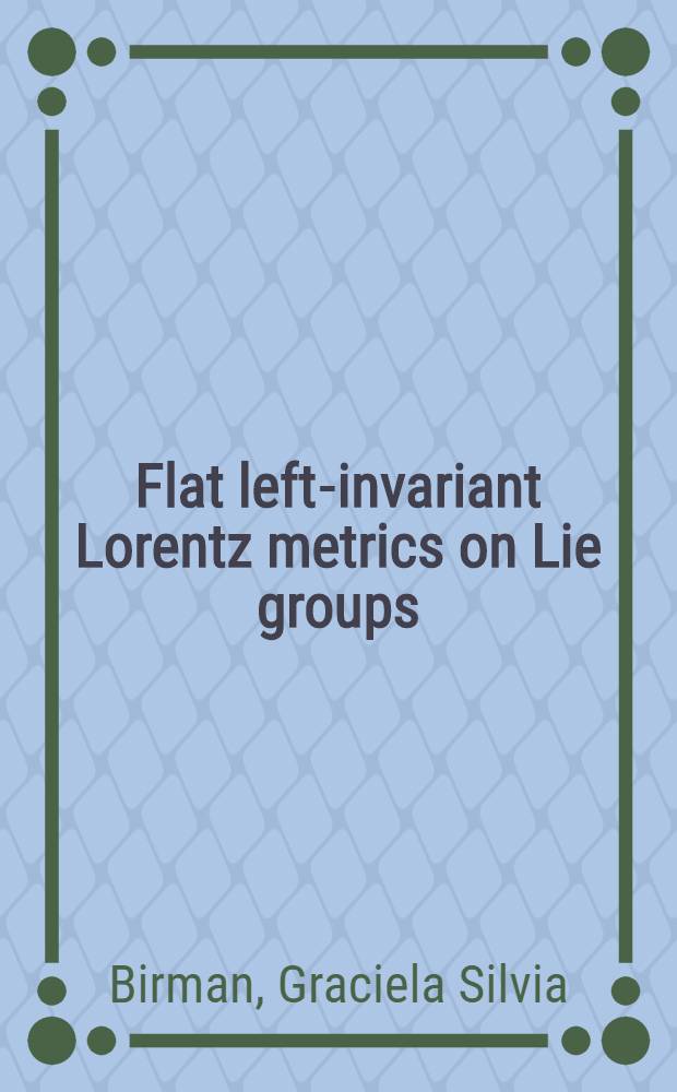 Flat left-invariant Lorentz metrics on Lie groups