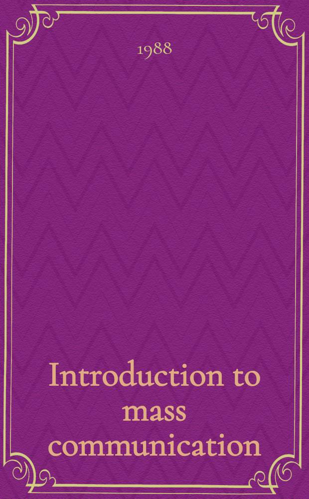Introduction to mass communication