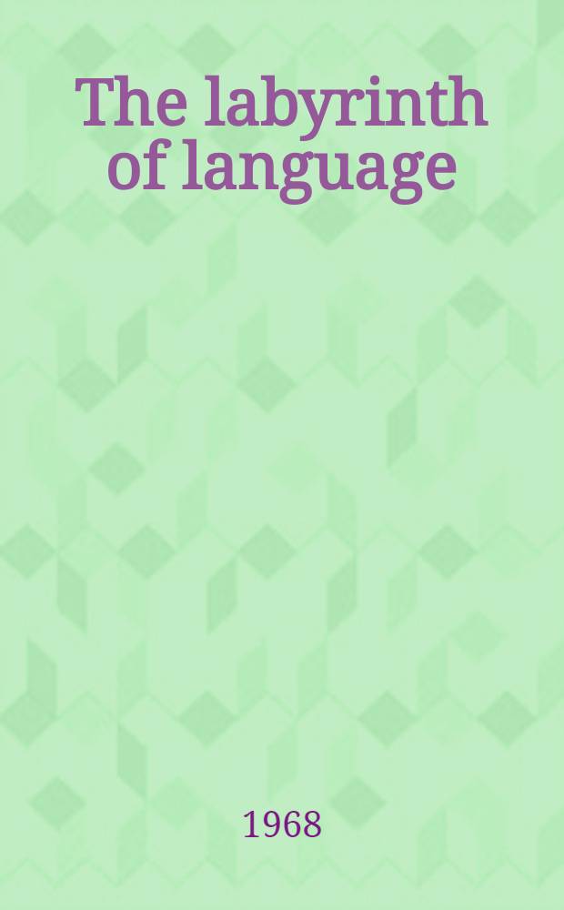 The labyrinth of language
