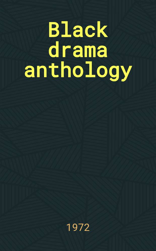 Black drama anthology