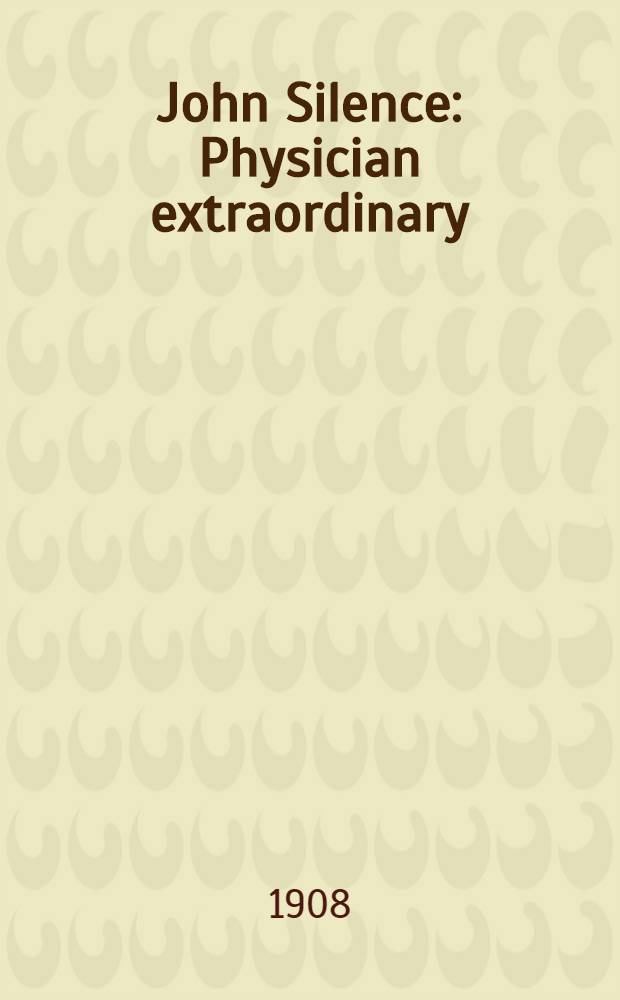 John Silence : Physician extraordinary