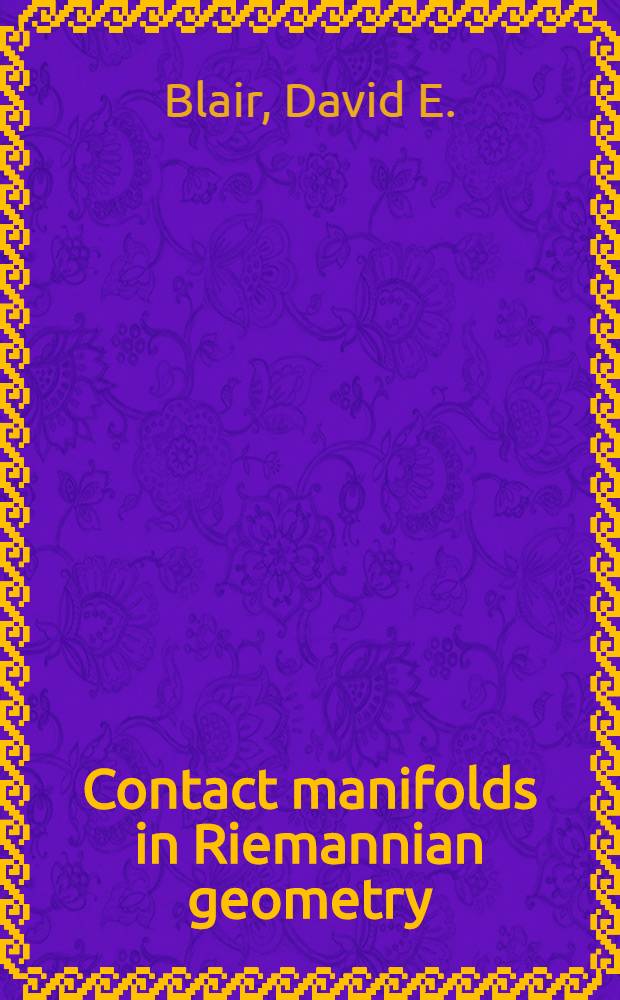 Contact manifolds in Riemannian geometry