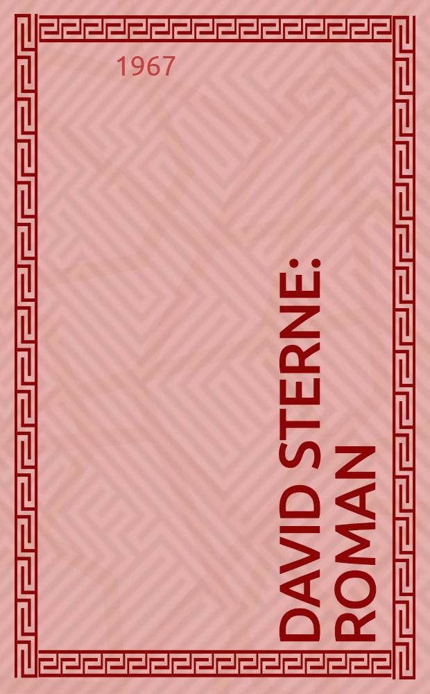 David Sterne : Roman