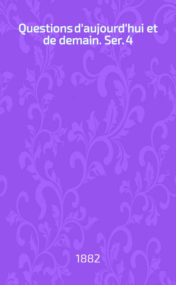 Questions d'aujourd'hui et de demain. Ser. 4 : Socialisme ; Le socialisme: droit au travail
