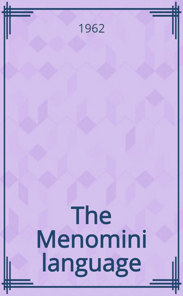 The Menomini language