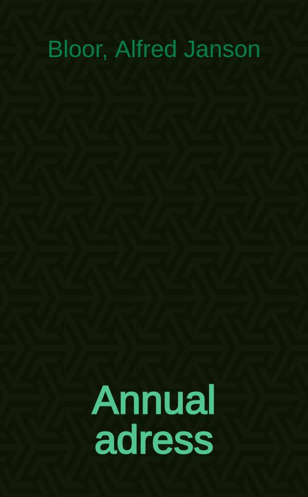 Annual adress