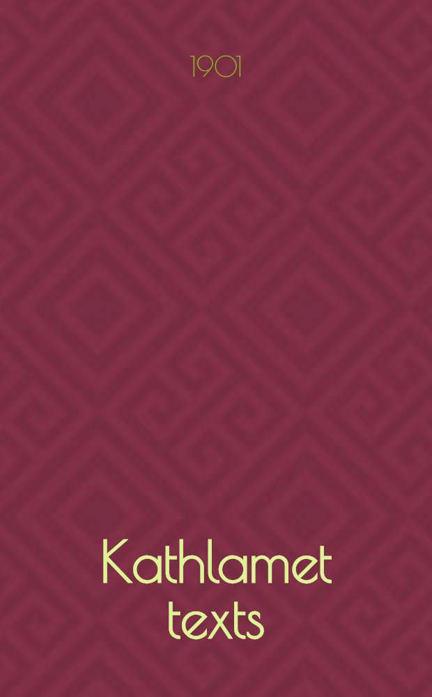 Kathlamet texts