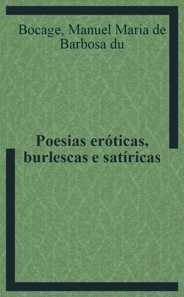 Poesias eróticas, burlescas e satíricas