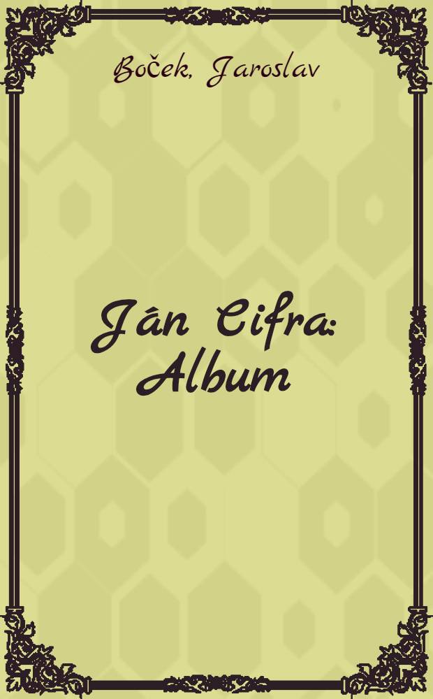 Ján Cifra : Album